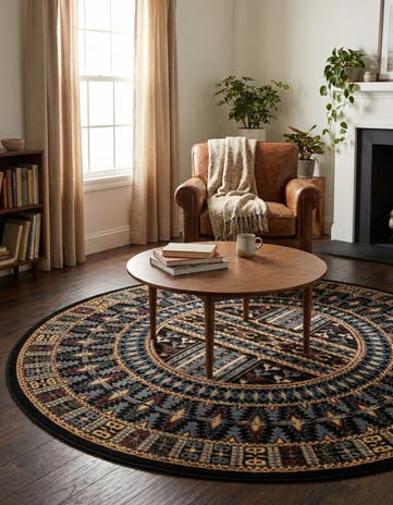 5' 3 x 5' 3 Bokhara Round Rug