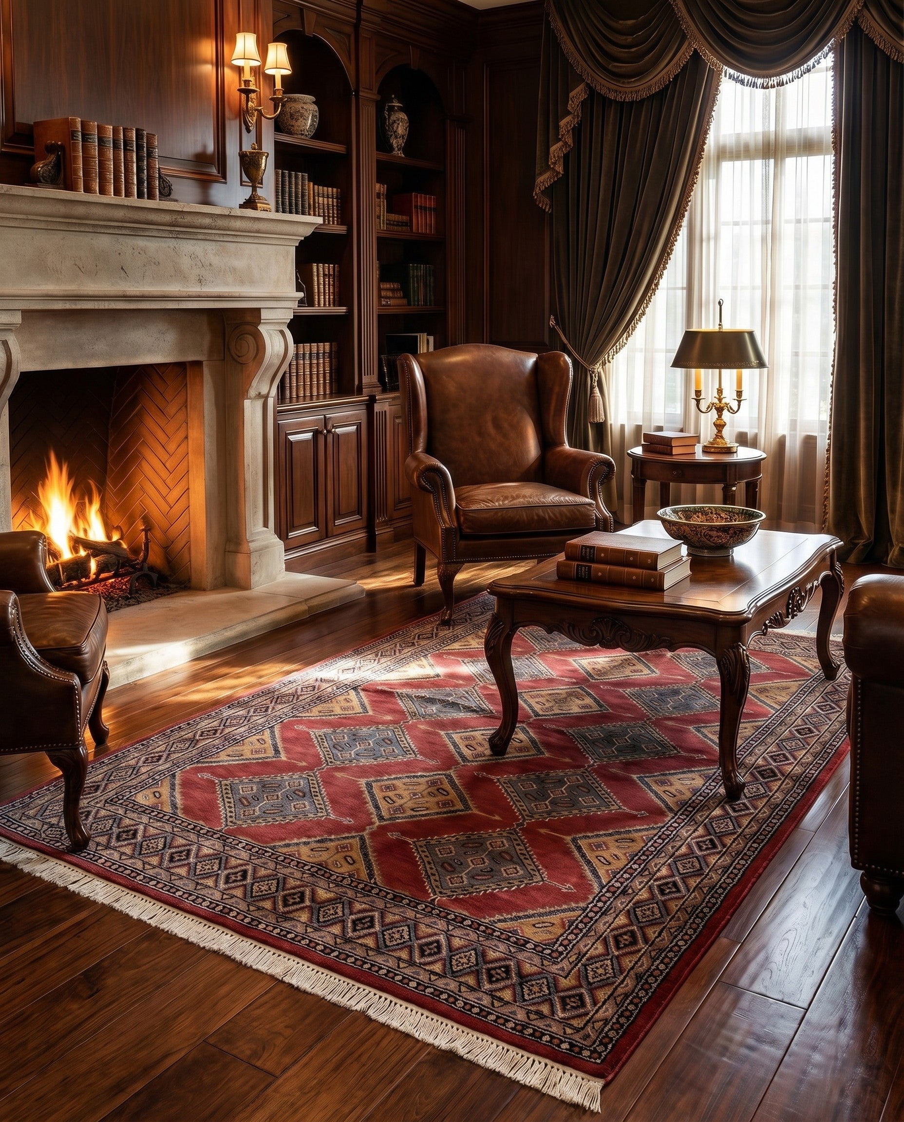 5' 2 x 7' 8 Hand Knotted Bokhara Oriental Rug