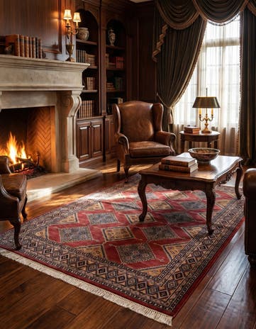 5' 2 x 7' 8 Hand Knotted Bokhara Oriental Rug