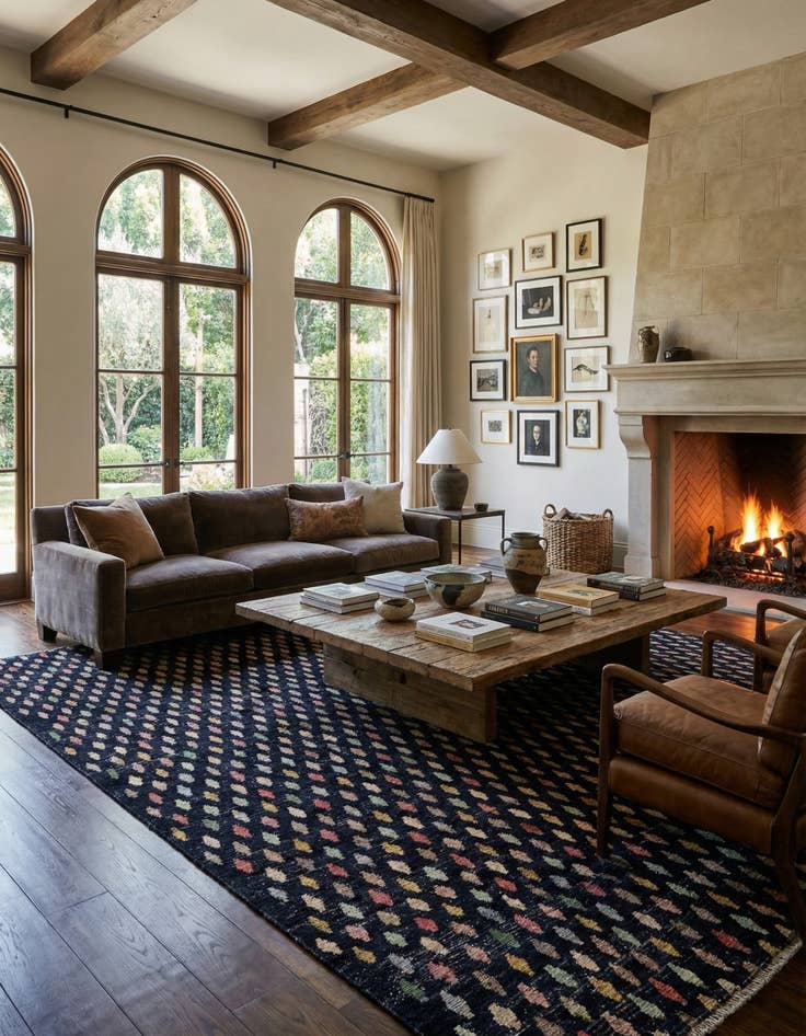 Detail image of 10' 2 x 14' 10  Hand Knotted Darya Wool Rug