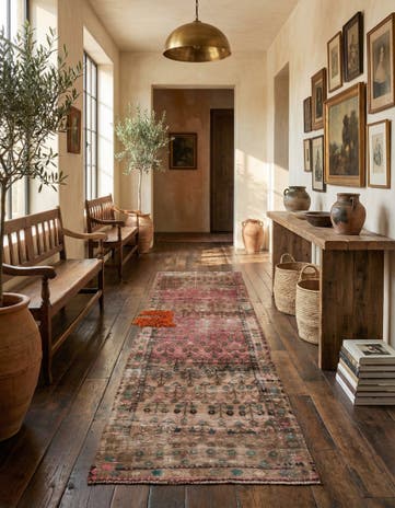 3' 6 x 9' 10 Hand Knotted Ultra Vintage Persian Wool Runner Rug