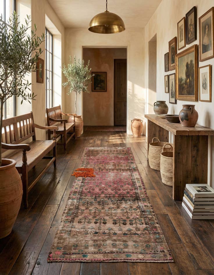 Detail image of 3' 6 x 9' 10  Hand Knotted Ultra Vintage Persian Wool Runner Rug