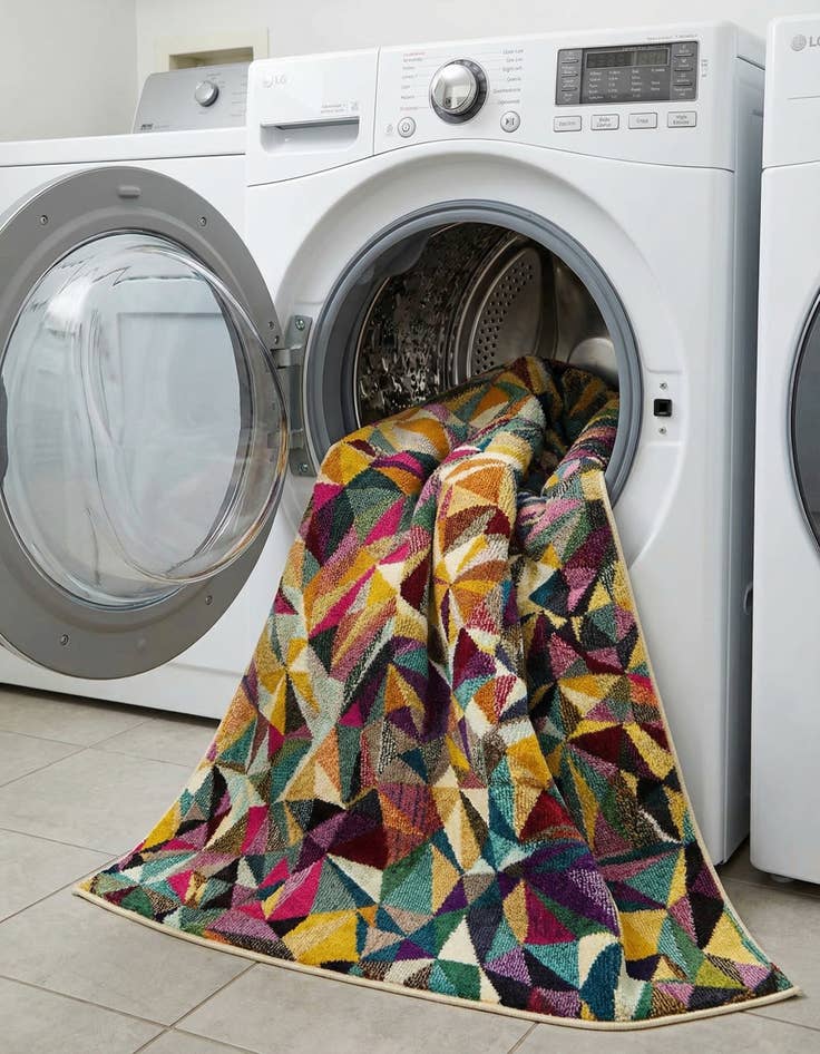 Detail image of  5' x 8'  Washable Hyacinth Rug