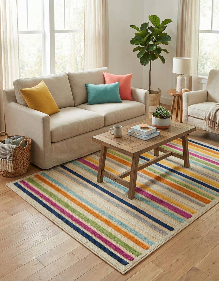 Detail image of 4' x 6' Easy-Clean Aruba Indoor / Outdoor Rug