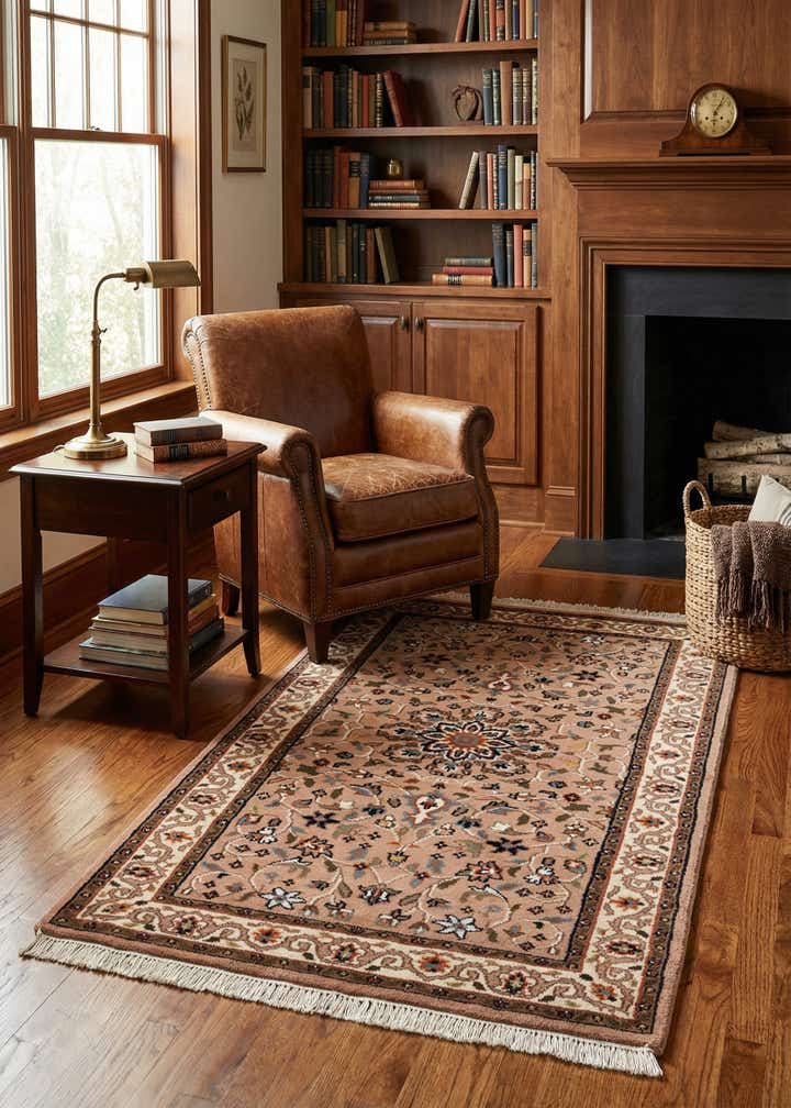 3' x 5' 4 Hand Knotted Kashan Wool Rug