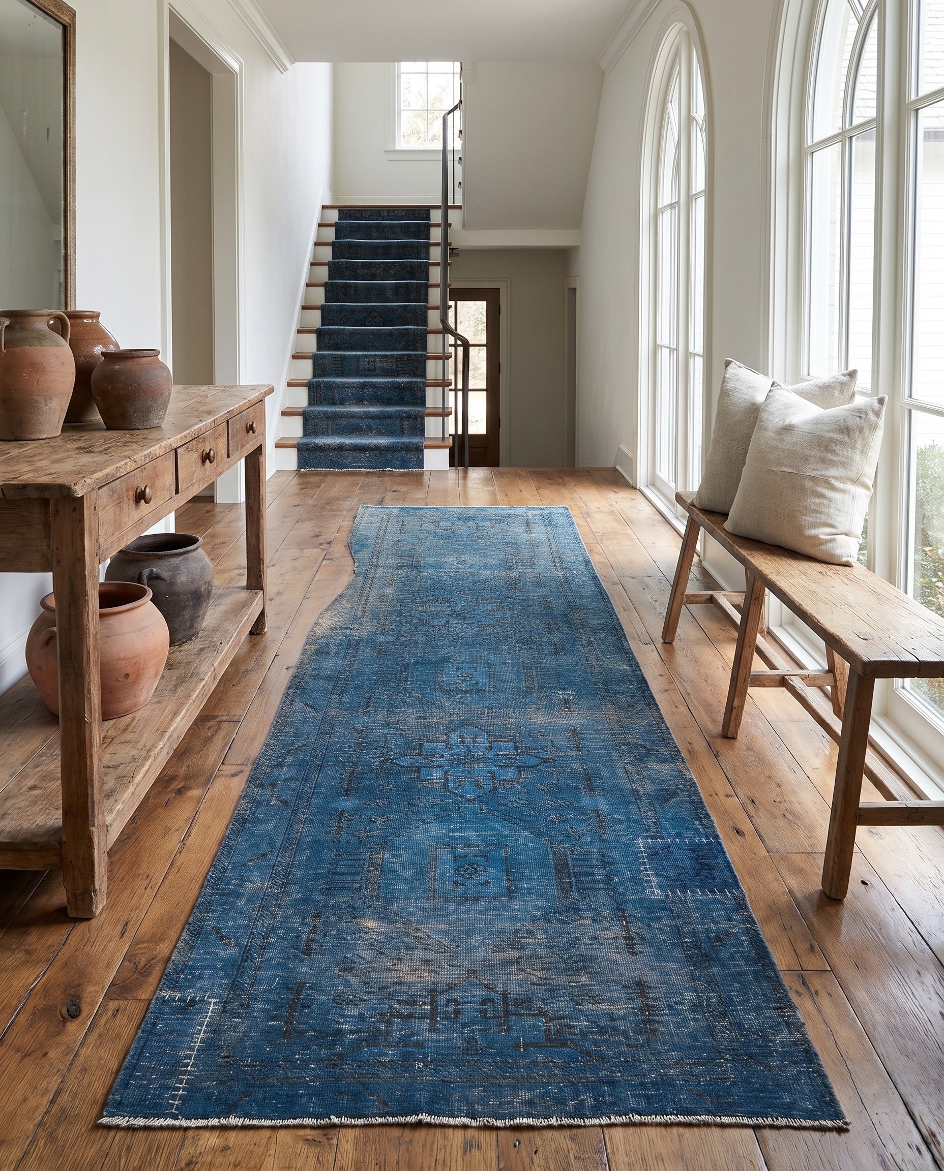 3' 6 x 12' 1 Hand Knotted Ultra Vintage Persian Wool Runner Rug