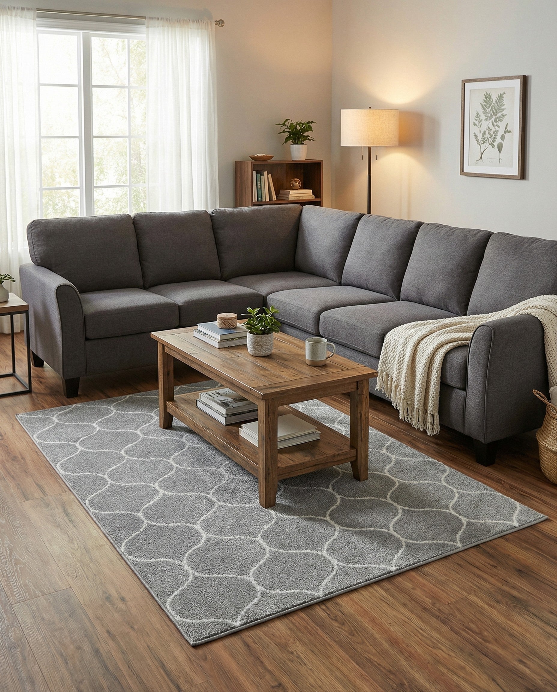  4' x 6' Lattice Frieze Rug