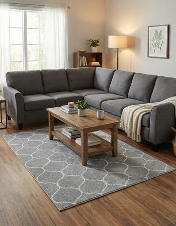 4' x 6' Lattice Frieze Rug