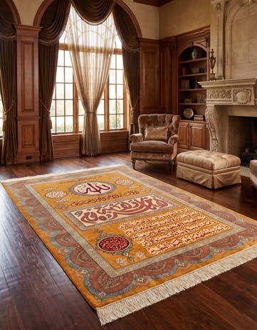 4' 4 x 6' 5 Ghom Silk Rug