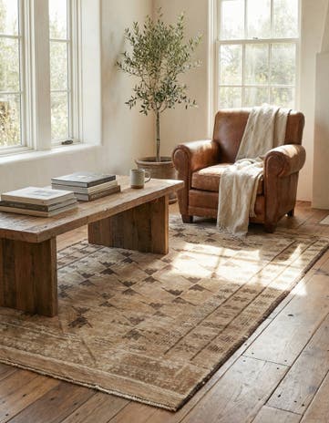 3' 10 x 6' 5 Hand Knotted Ultra Vintage Persian Wool Rug