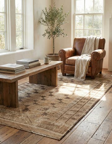 3' 10 x 6' 5 Hand Knotted Ultra Vintage Persian Wool Rug