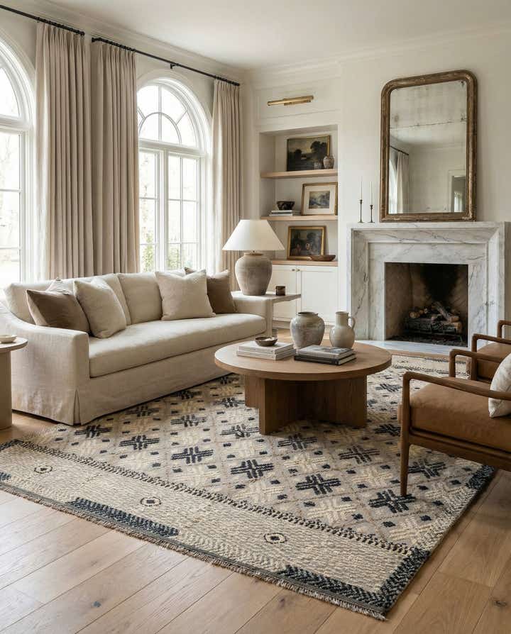 7' 6 x 10' 7 Hand Knotted Darya Wool Rug