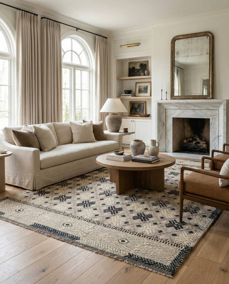 Detail image of 7' 6 x 10' 7 Hand Knotted Darya Wool Rug