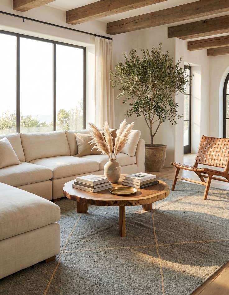 Detail image of 5' 6 x 8' 3  Hand Knotted Moroccan Wool Rug