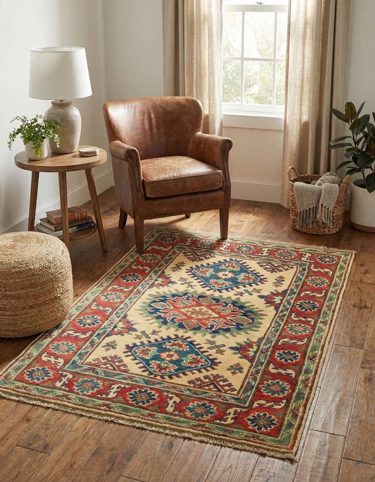 Detail image of 2' 9 x 3' 10  Hand Knotted Kazak Rug