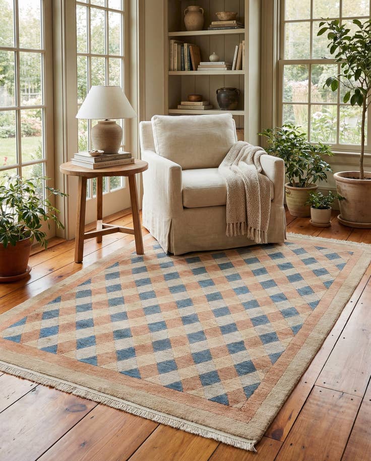 Detail image of 4' 7 x 6' 4 Hand Knotted Tibet Wool Rug