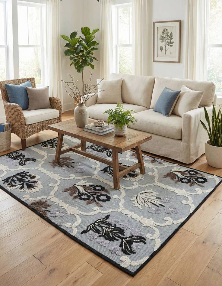 Detail image of  5' x 7' 7  Washable  Indoor / Outdoor Rug