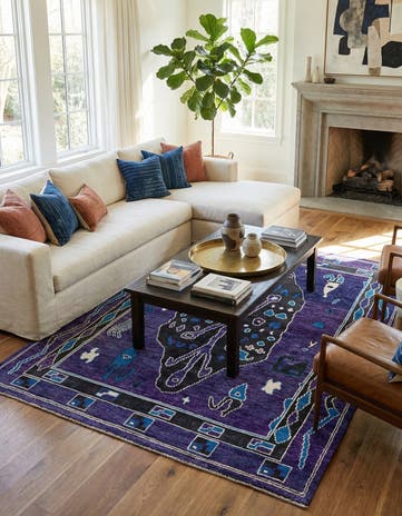 7' 10 x 10' 1 Hand Knotted Moroccan Wool Rug