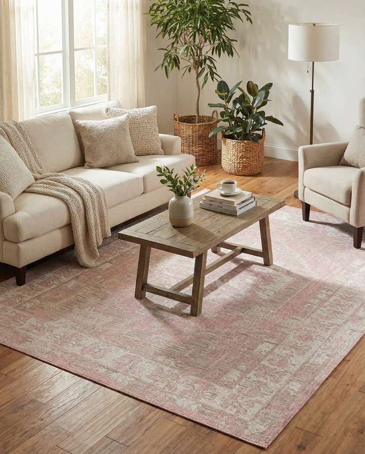 5' 3 x 8' Easy-Clean Traditional Indoor / Outdoor Rug