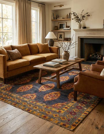 5' 6 x 8' Hand Knotted Ultra Vintage Persian Wool Rug