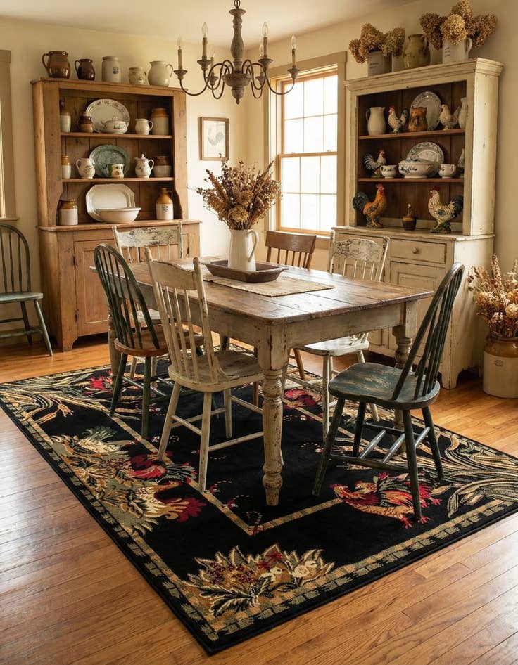 Detail image of  6' x 9' Pastoral Rug