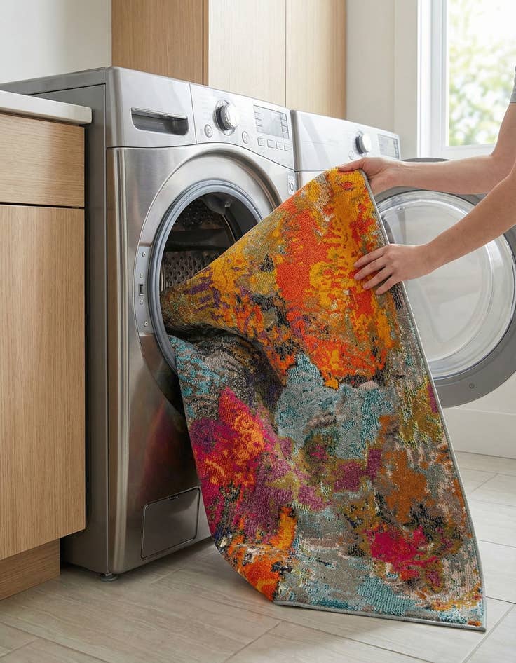 Detail image of  5' 3 x 8'  Washable Vivid Rug