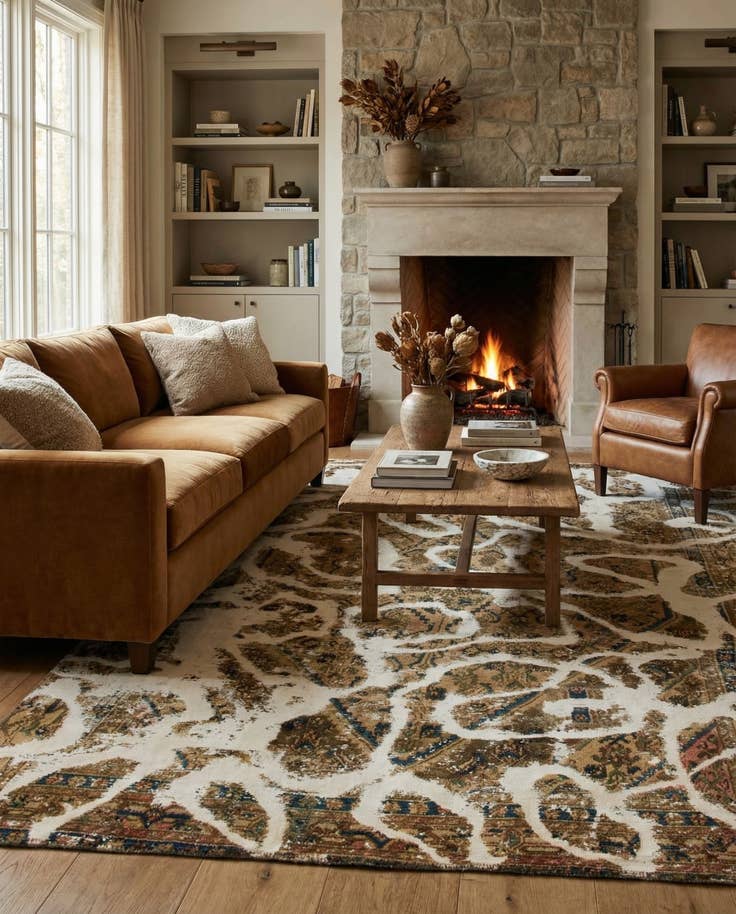 Detail image of 6' x 9' 4 Hand Knotted Ultra Vintage Persian Wool Rug