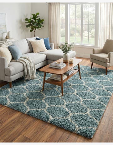 9' x 12' Trellis Shag Rug