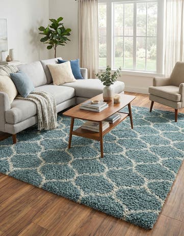 9' x 12' Lattice Shag Rug