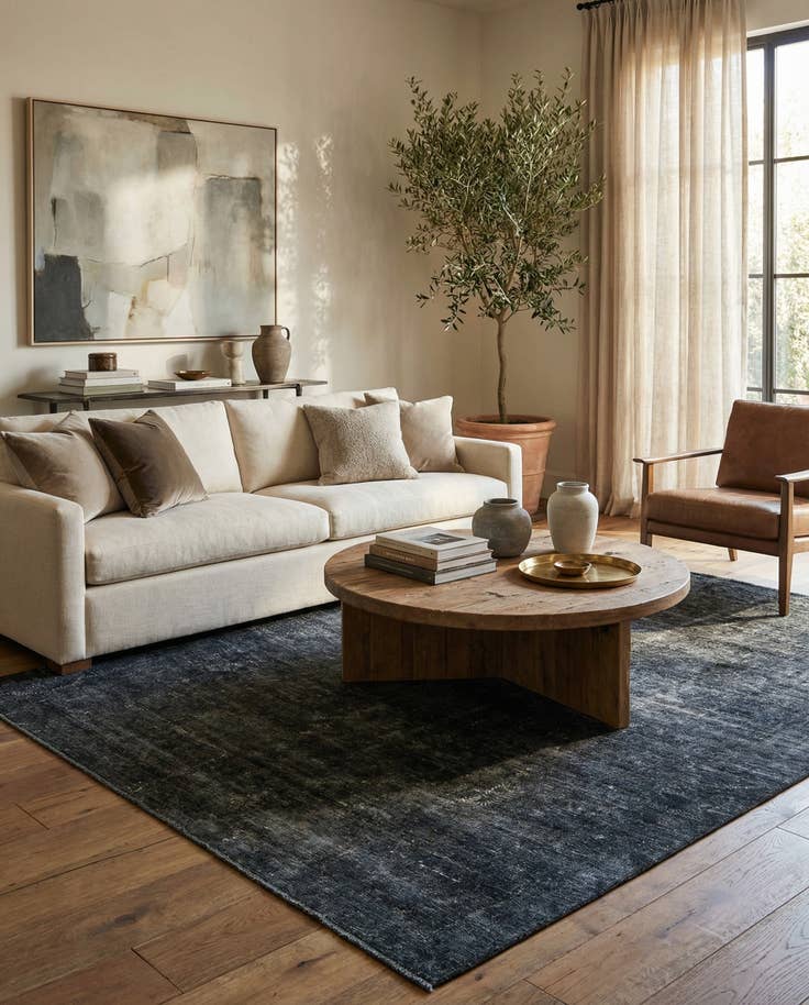 Detail image of 6' 10 x 9' 7 Hand Knotted Ultra Vintage Persian Wool Rug