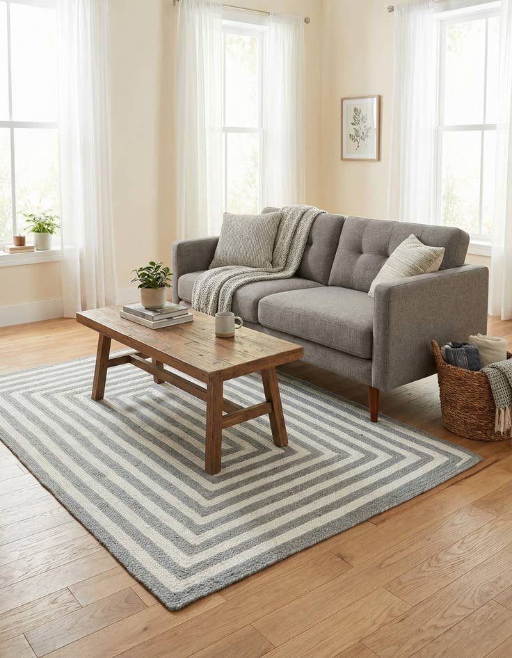 Detail image of  4' 1 x 6' 1  Hand Woven Eco Verse   Washable Indoor / Outdoor Rug