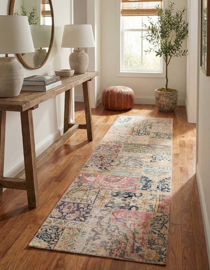 Detail image of 2' 9 x 10'  Hand Knotted Ultra Vintage Persian Wool Runner Rug