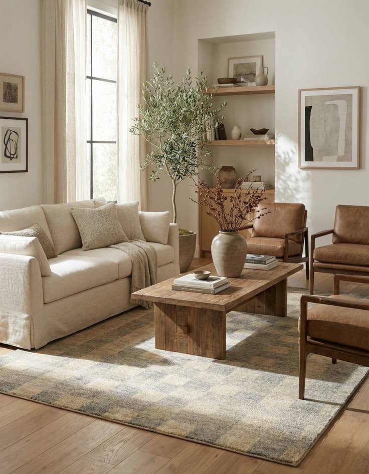 Detail image of  4' 7 x 6' 4 Juma Wool Rug