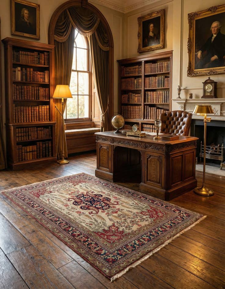 Detail image of  4' 9 x 6' 11 Kerman Rug