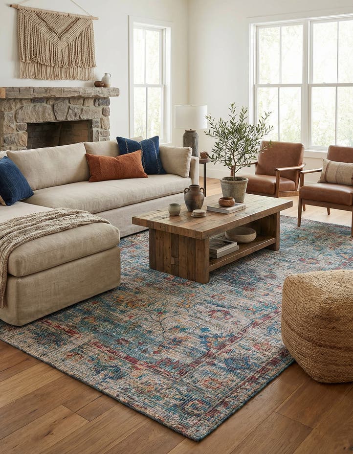 9' x 12' Hand Woven Chenille Jute Rug