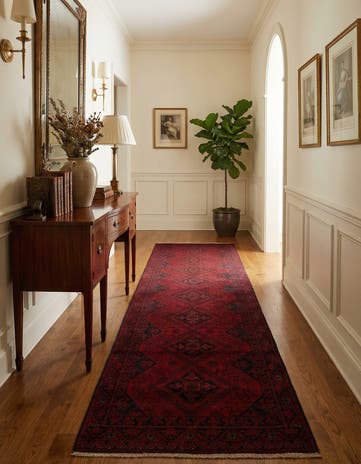 2' 8 x 9' 8 Hand Knotted Khal Mohammadi Wool Runner Rug
