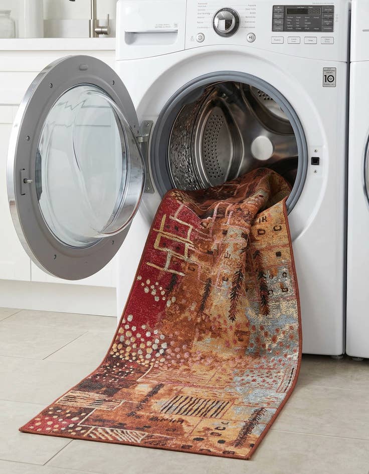 Detail image of  2' 7 x 12'  Washable Modern Indoor / Outdoor Runner Rug