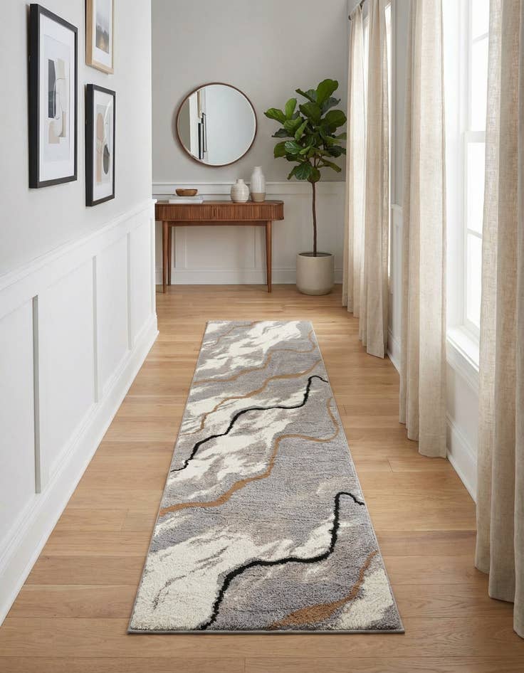 Detail image of 2' 7 x 10' Sepia Runner Rug