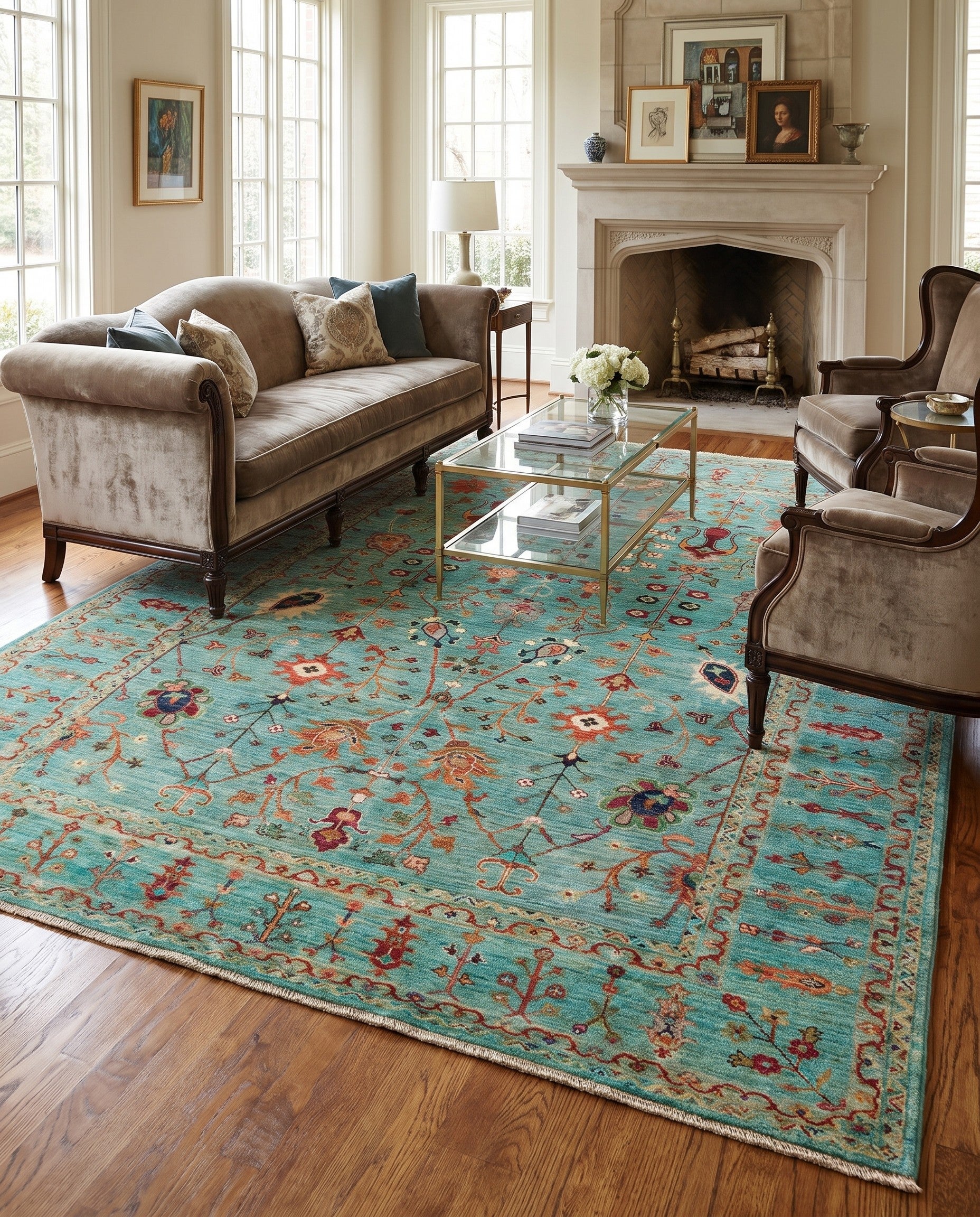 7' 2 x 10' 3 Hand Knotted Ariana Ziegler Rug