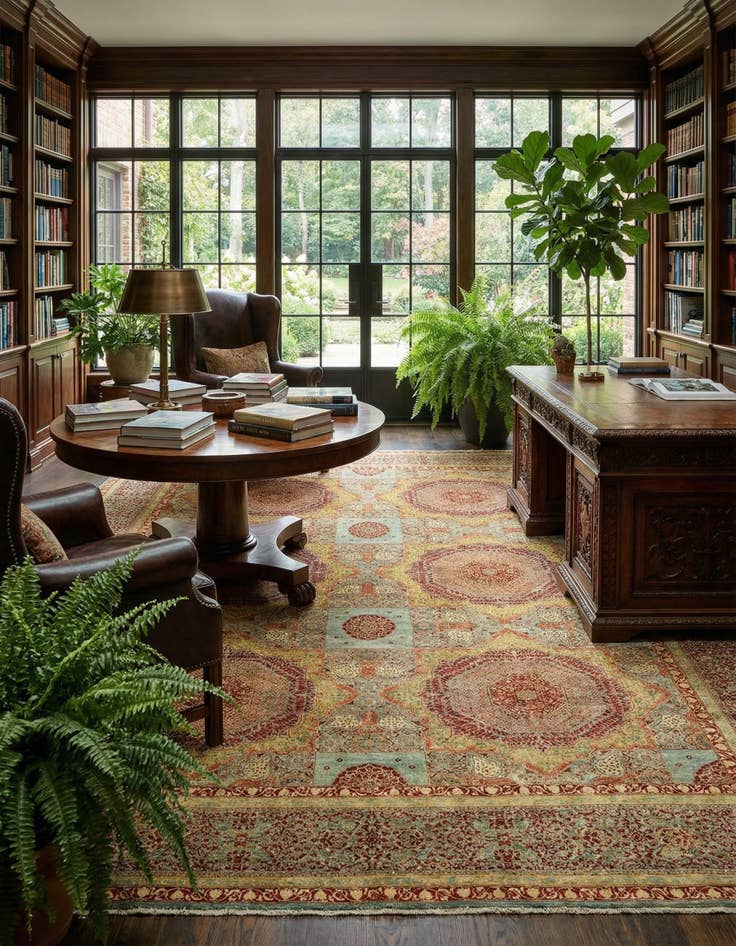 Detail image of 12' 3 x 15' 8 Mamluk Wool Rug