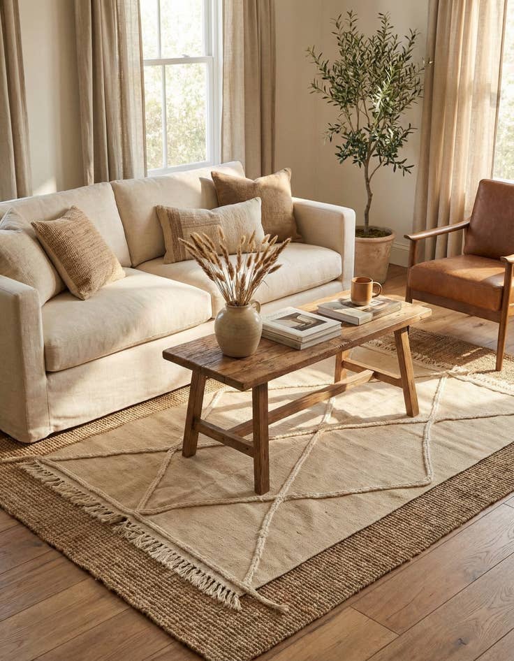 Detail image of 3' 3 x 5' 2  Hand Woven Moroccan Wool Rug