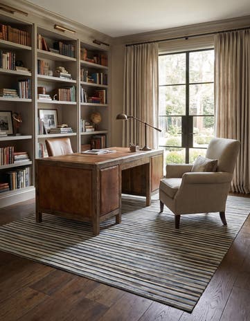 5' 1 x 7' 5 Cowhide Leather Rug