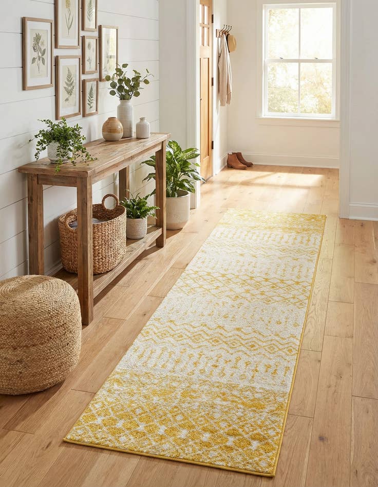 Detail image of  2' 7 x 10' Moroccan Trellis Runner Rug