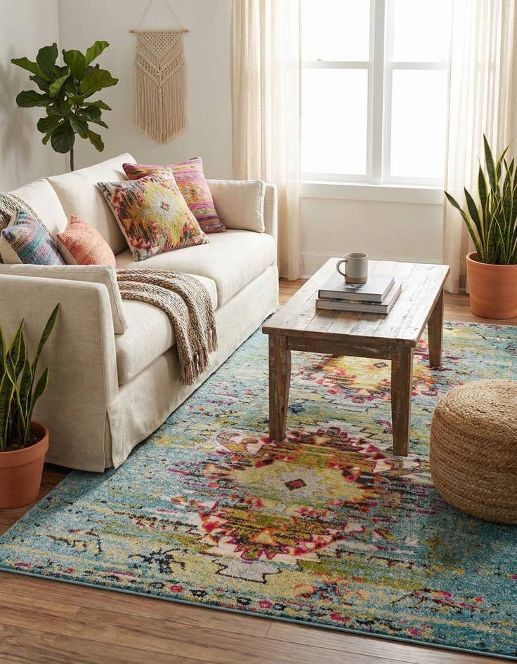 Detail image of 6' x 9'  Washable Arte Rug