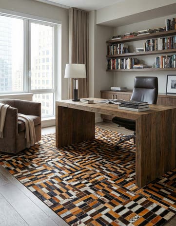 5' x 7' 11 Cowhide - Patchwork Rug