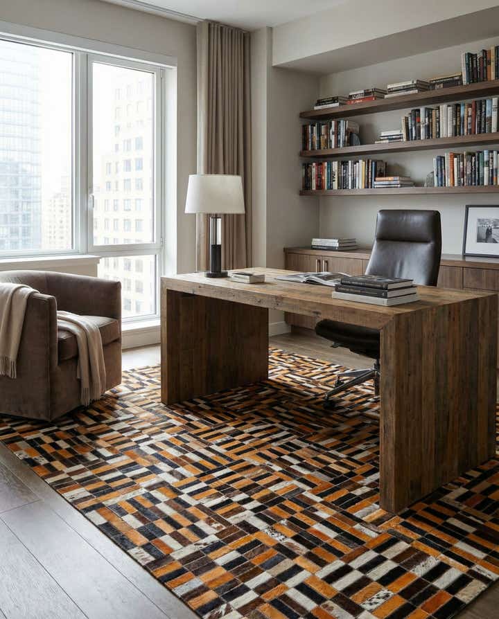 5' x 7' 11 Cowhide - Patchwork Rug