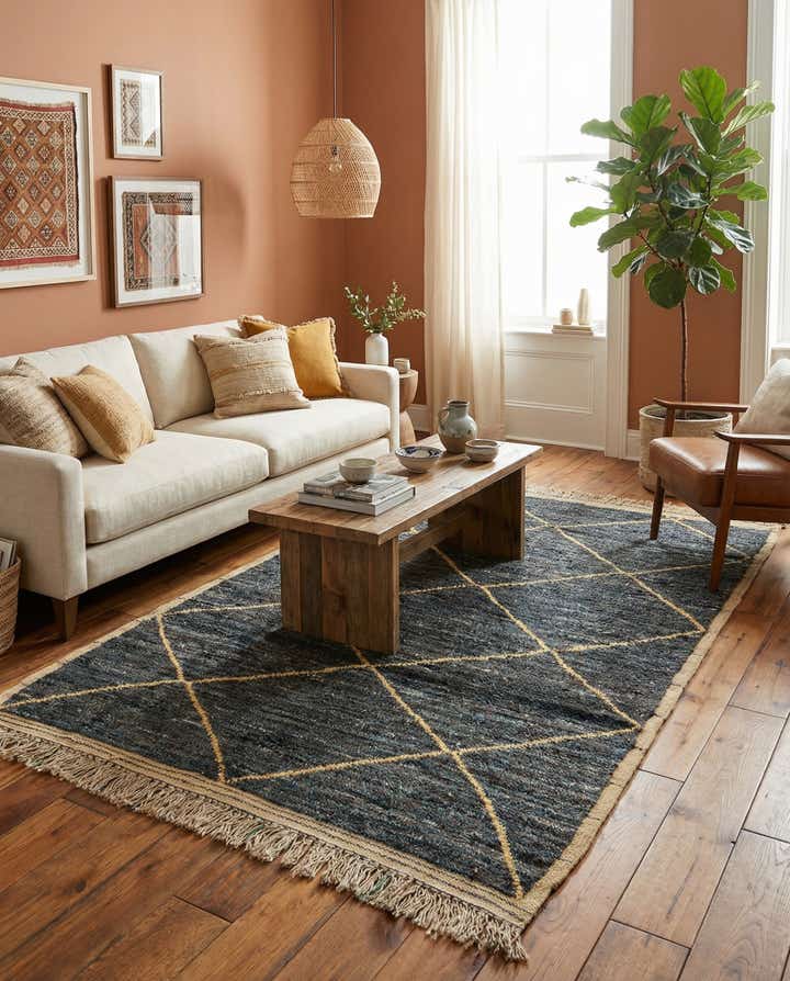 5' x 8' 2 Hand Knotted Moroccan Wool Rug