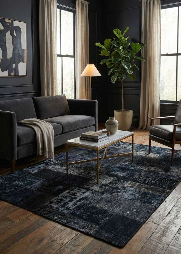 5' 8 x 8' Hand Knotted Ultra Vintage Persian Wool Rug