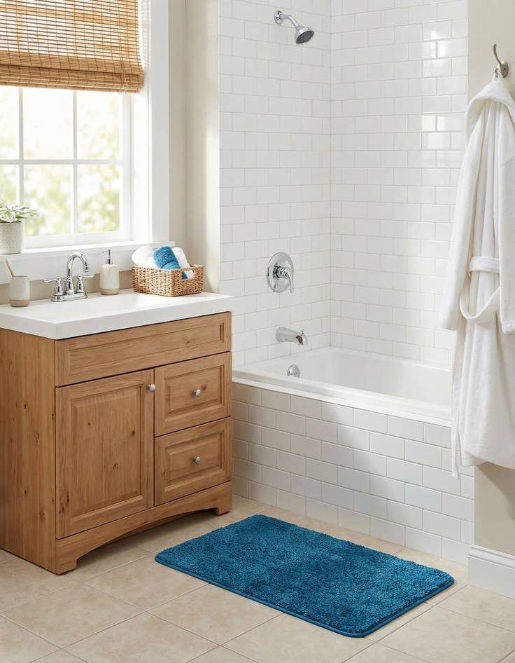 Detail image of 1' 8 x 2' 7 Bano Everyday Bath Mat