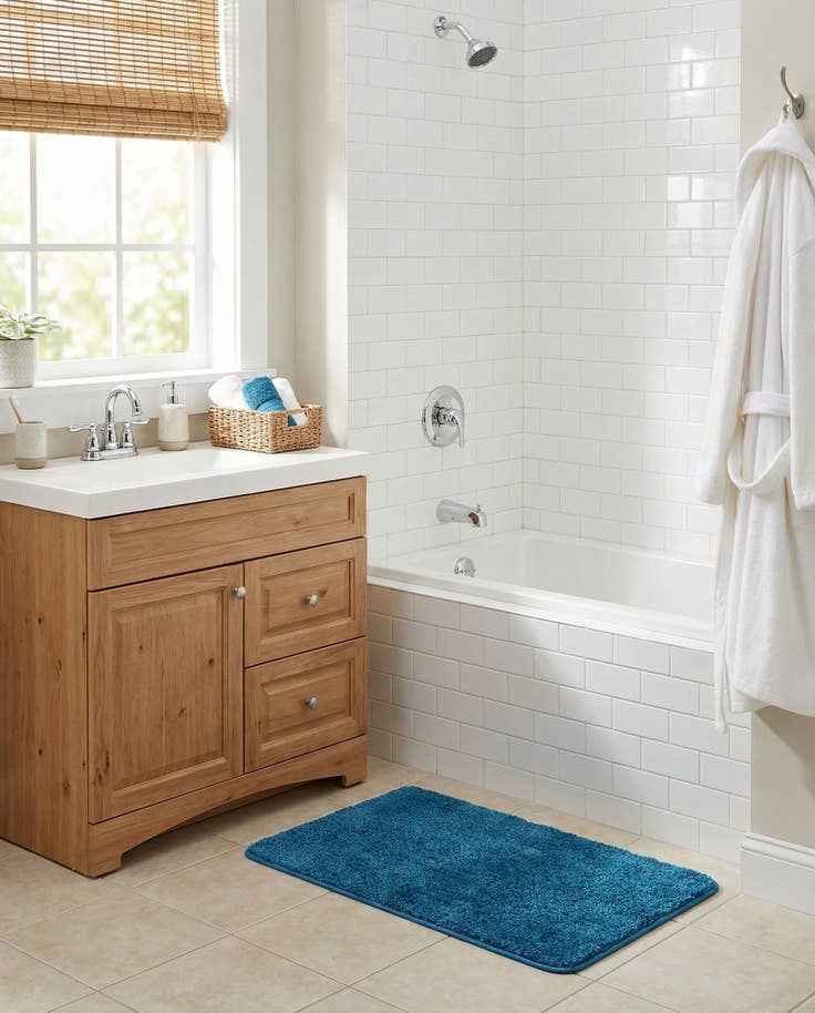 Detail image of 1' 8 x 2' 7 Bano Everyday Bath Mat